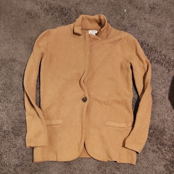 J CREW Tan Blazer with Single Button - Picture 1 of 6